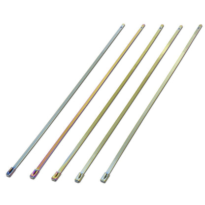 Zip Tie Kit for Heat Wrap Stainless Steel 12" 5mm Neochrome 5pc