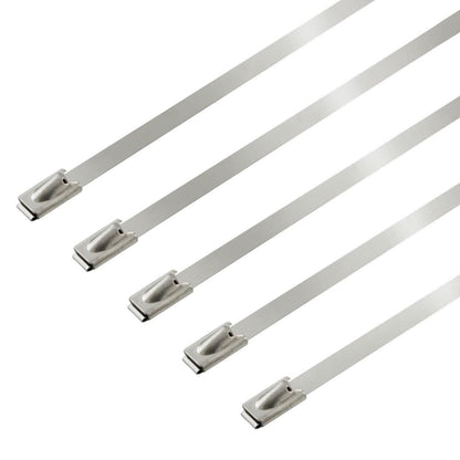Zip Tie Kit for Heat Wrap - Stainless Steel - 12" - 5 Piece