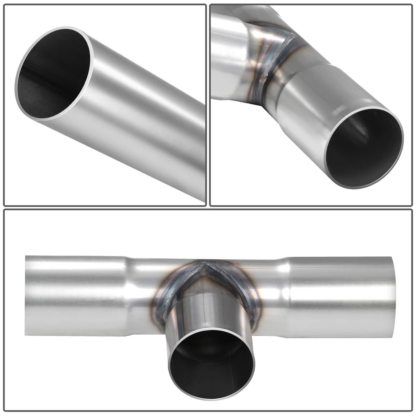 Universal Dual Exhaust Kit 16 Pipes U-Fit 2.5"-2.65" OD Mild Steel