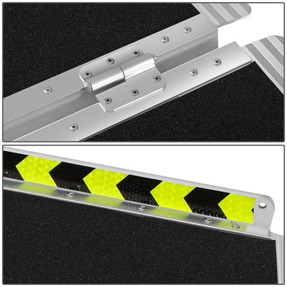 Wheelchair Ramp Aluminum 29" W x 2' L x 2" H Extended Metallic Black