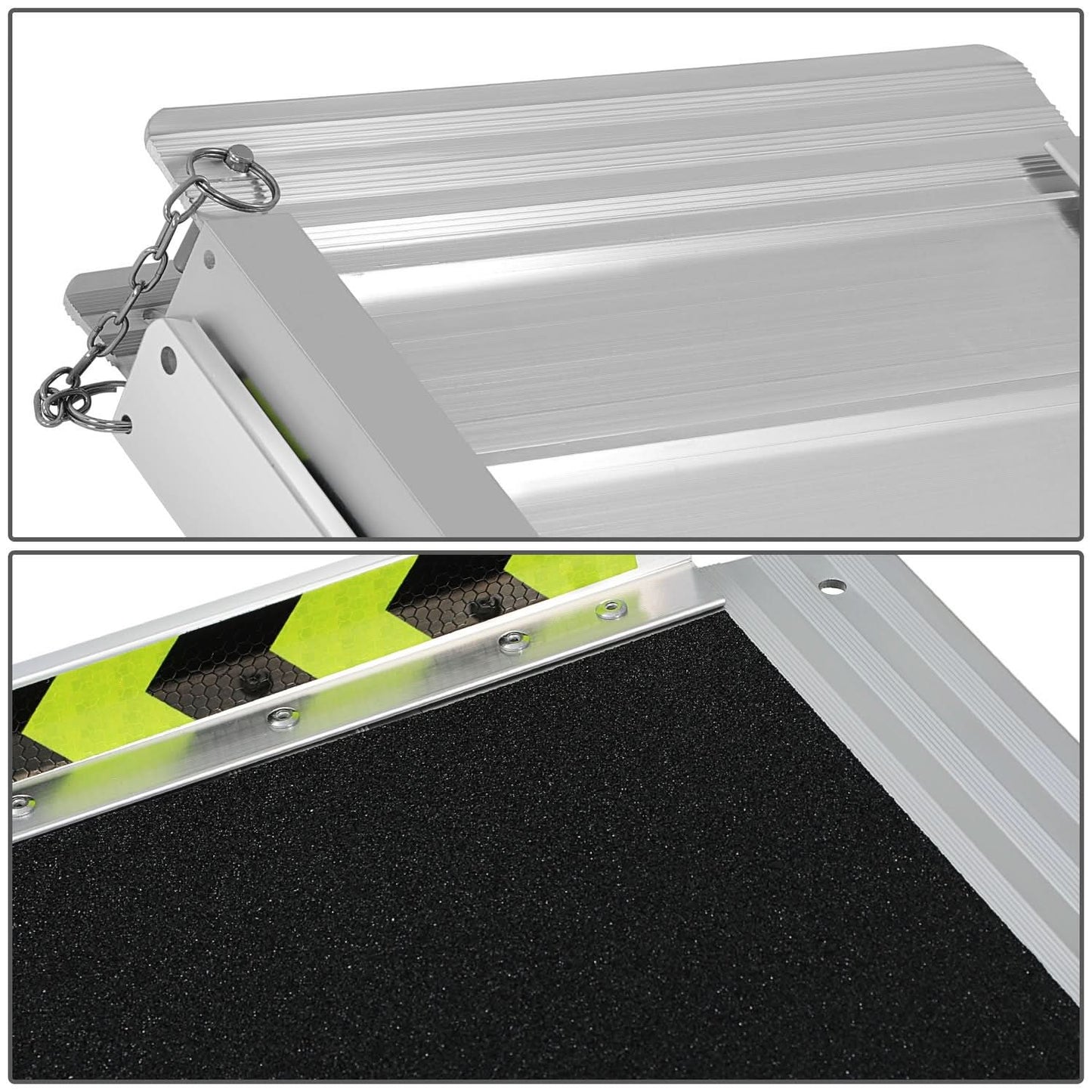 Aluminum Wheelchair Ramp 29" W x 4' L x 2" H Extended - Metallic/Black