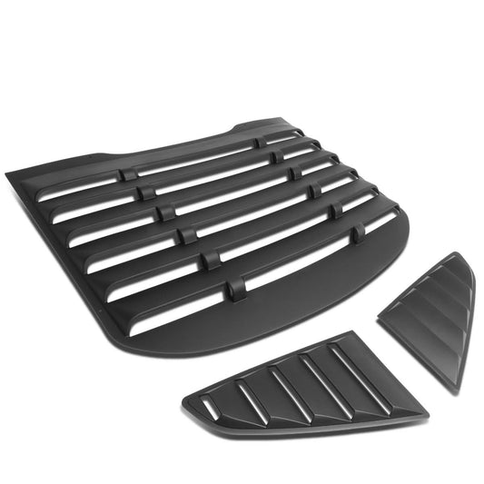 2015-2018 Ford Mustang Window Louver 3 Piece Kit - Black