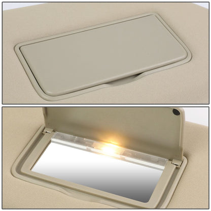 13-19 Nissan Pathfinder Sun Visor w/ Vanity Light Passenger Beige