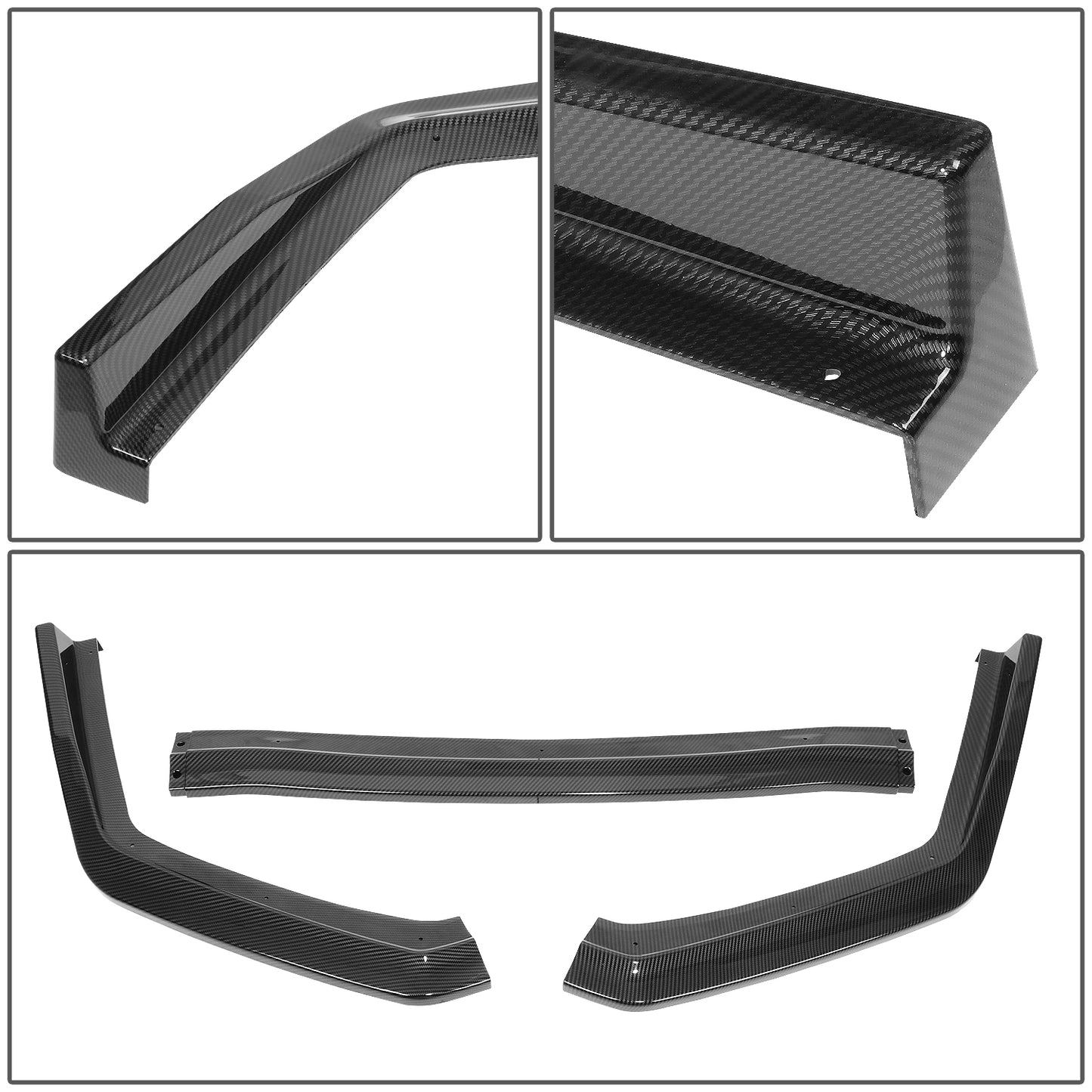 GEN PERFORMANCE 15-20 SUBARU WRX STI SEDAN CS-STYLE CARBON FIBER LOOK FRONT BUMPER LIP