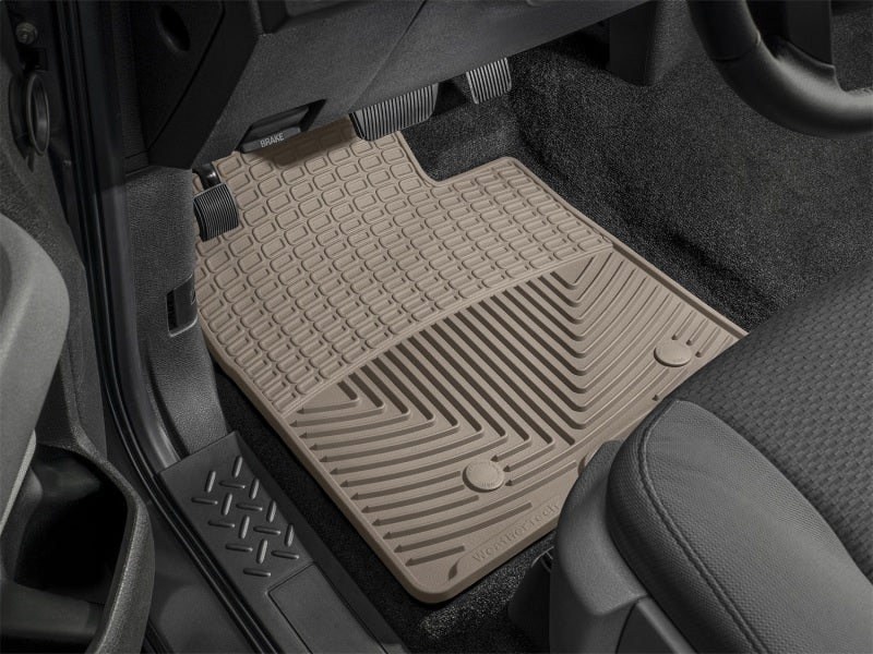 WeatherTech 07+ Chevrolet Silverado GMC Sierra Front Rubber Mats - Tan