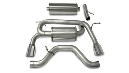 Corsa Performance 06-08 Hummer H3 3.5L Polished Sport Cat-Back Exhaust