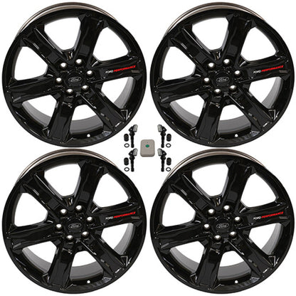 Ford Racing 2024 F-150 22x9.5in Gloss Black Wheel Kit M-1007K-S2295GBA