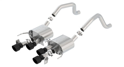 Borla 2015+ Chevy Corvette C7 Z06 6.2L Axle Back ATAK Exhaust Black Quad Tips w/o AFM w/ NPP 11903CB