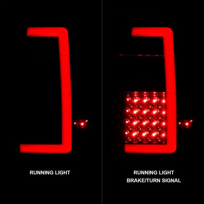 ANZO 07-17 Ford Expedition LED Taillights w/ Light Bar Black Housing Clear Lens 311408