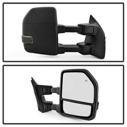 SPYDER xTune 08-15 Ford F-250 SD Heated Adj LED Signal Power Mirror - Smoke (MIR-FDSD08S-G4-PW-SM-SET) 9943096