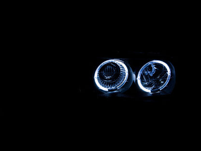 Anzo 1999-2006 Gmc Sierra 1500 Projector Headlights w/ Halo Black