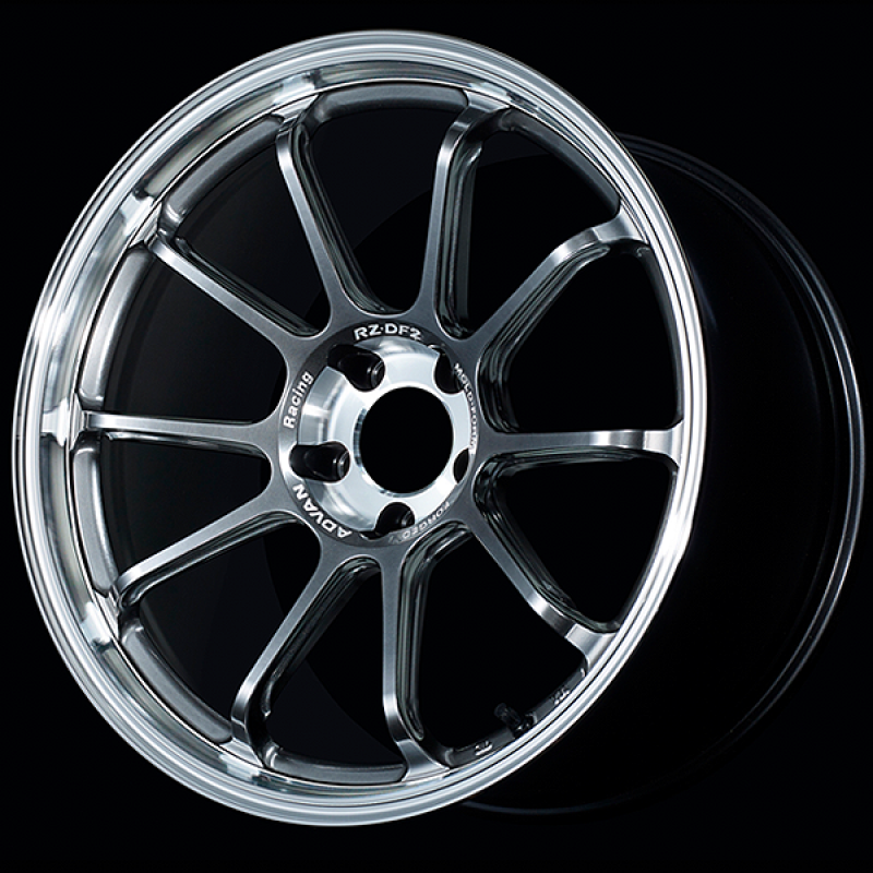 Advan RZ-DF2 19x9.0 / +43 Offset / 5x114.3 / 73mm Bore / Diamond Cut and Hyper Platinum Black YAF9I43EDHPB