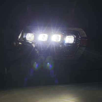 AlphaRex 12-15 Toyota Tacoma NOVA LED Proj Headlights Plank Alpha Blk w/Activ Light/Seq Signal/DRL 880752 *Discontinued