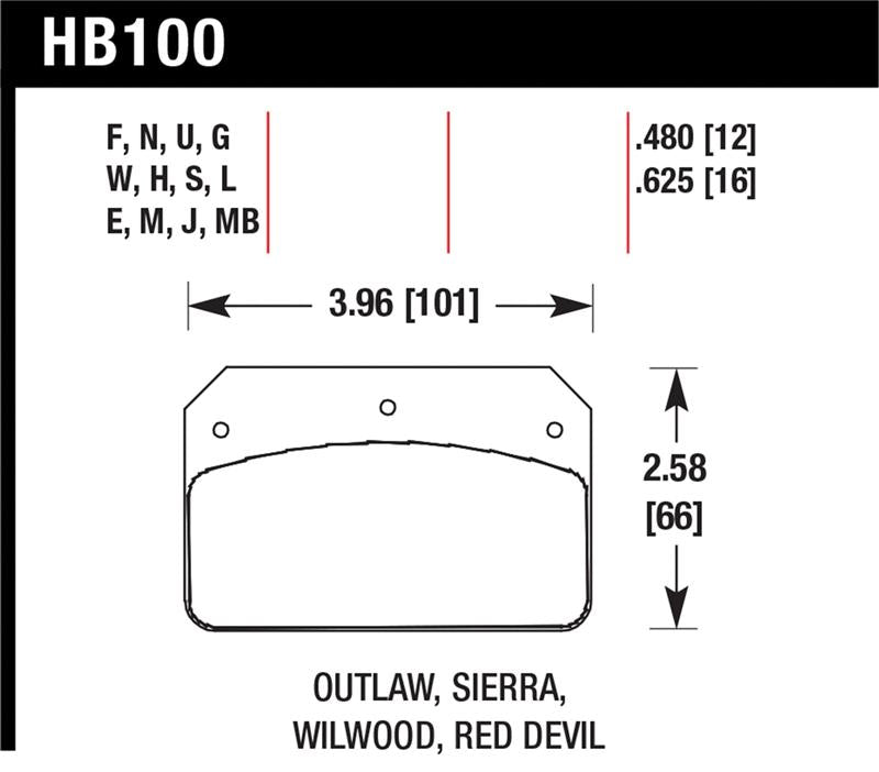 Hawk Wilwood Dynalite Caliper HP+ Street Brake Pads