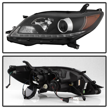 Spyder 2015-2017 Toyota Sienna Projector Headlights - DRL LED - Black PRO-YD-TSEN15-DRL-BK 5084002