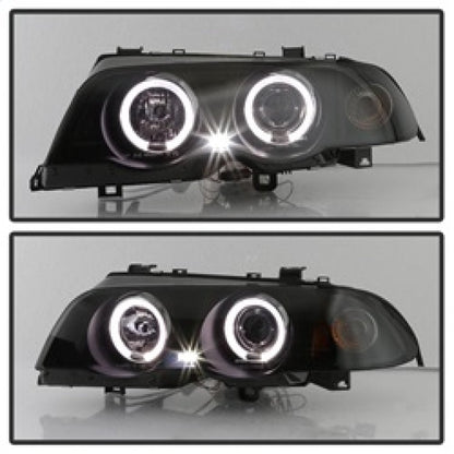 Spyder 99-01 BMW E46 3 Series 4DR Projector Headlights 1PC LED Halo (PRO-YD-BMWE46-4D-HL-AM-BSM) 5084804