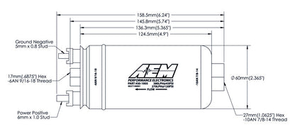 AEM Electronics 380lph Inline High Flow Fuel Pump