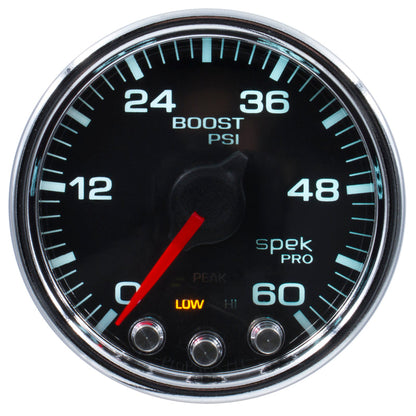 Autometer Diesel Gauge Kit A-Pillar 10-19 RAM Boost/EGT 60psi/2000 degree F Black Spek-Pro P72003