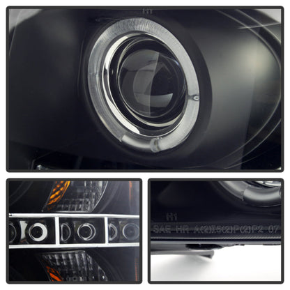 Spyder Chevy Silverado 1500/2500 07-13 Projector Headlights LED Halo LED Blk Smke PRO-YD-CS07-HL-BSM 5078322