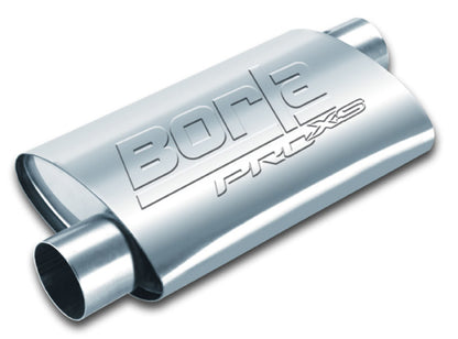 Borla Universal Pro-XS 3in Inlet//Outlet Offset/Offset 14x9 1/2 x 4 Muffler 40353