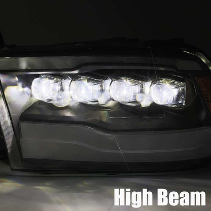 AlphaRex 09-18 Dodge Ram 1500HD NOVA LED Projector Headlights Plank Style Design Chrome w/DRL 880591 *Discontinued