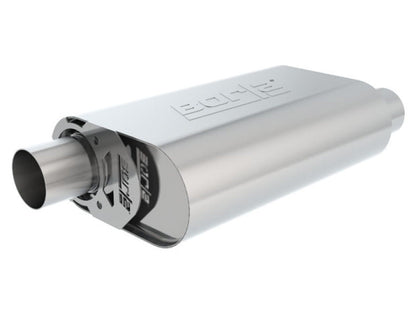 Borla CrateMuffler Stock SBC 283/327/350 2.5in Offset/Offset 14in x 4.35in x 9in Oval Muffler 400822