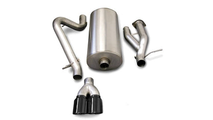 Corsa Performance 03-06 Hummer H2 6.0L V8 Black Sport 3" Single Rear Twin 4" Tips Cat-Ba