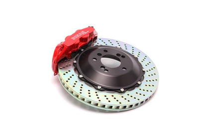 Dinan by Brembo Rear Brake Set - 2008-2013 BMW M3 Rear - Red Calipers - Drilled - E90/E92/E93