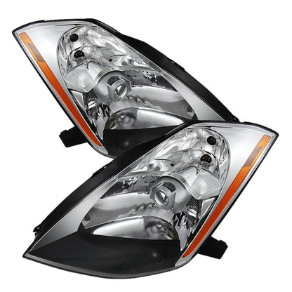 SPYDER Xtune Nissan 350Z 03-05 (Hid Model Only) Crystal Headlights Chrome HD-JH-N350Z-HID-C 9025532