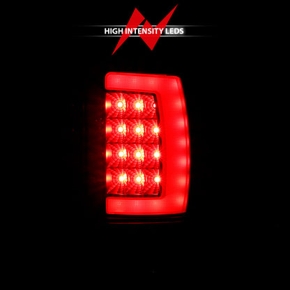 ANZO 1994-2001 Dodge Ram 1500 LED Taillights Plank Style Black w/Clear Lens 311339