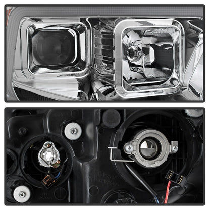 SPYDER xTune 14-17 Toyota Tundra DRL LED Light Bar Projector Headlights - Chrome (PRO-JH-TTU14-LB-C) 9043048