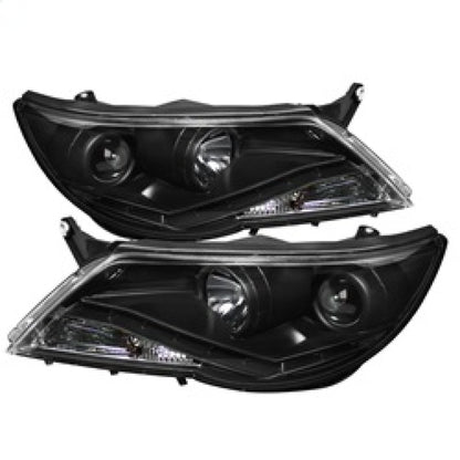 Spyder Volkswagen Tiguan 09-11 Projector Headlights DRL Black High H1 Low H7 PRO-YD-VTIG09-DRL-BK 5042651