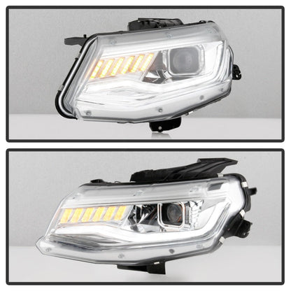 Spyder Chevy Camaro 16-18 (Do Not Fit Halogen) Projector Headlights Chrome PRO-YD-CCAM16HIDSI-SEQ-C 5087386