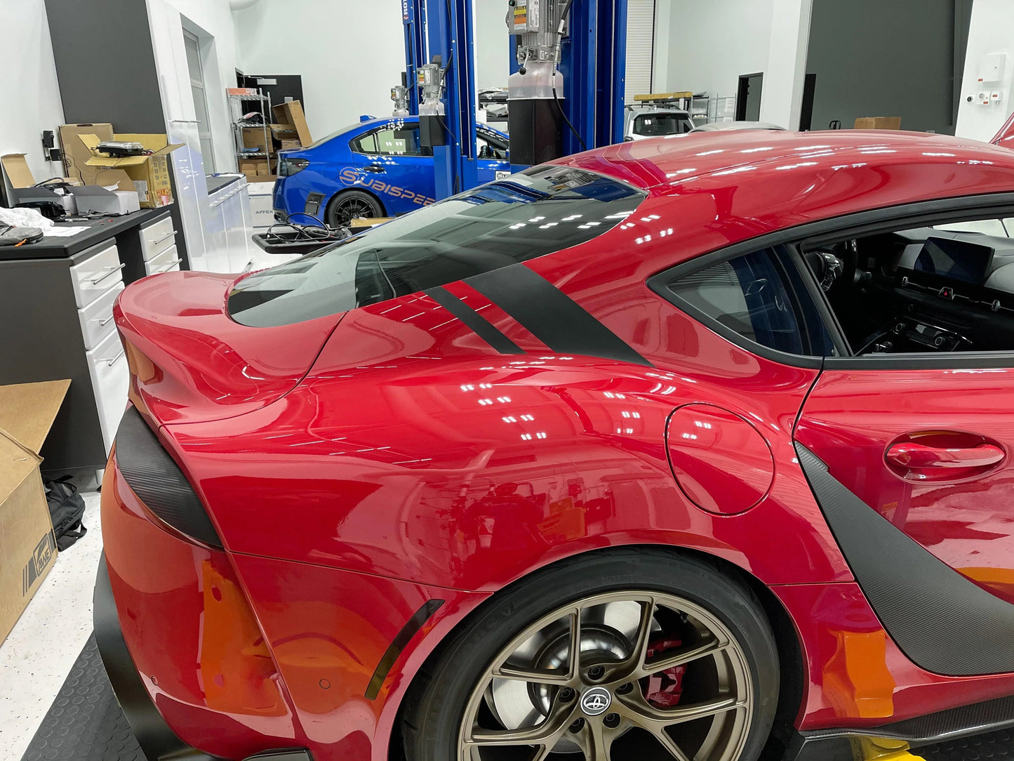 A91 Style Supra Rear Decklid Stripes - 2020+ Supra