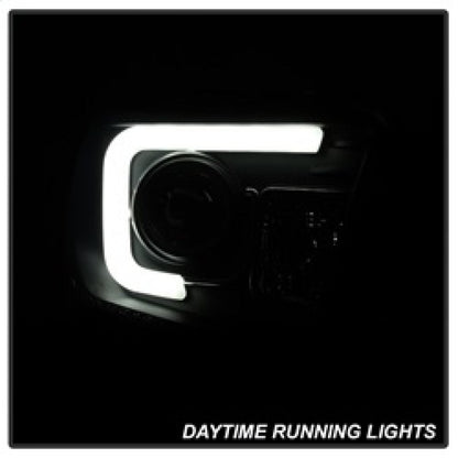 Spyder Toyota Tundra 2014-2016 Projector Headlights Light Bar DRL Black Smoke PRO-YD-TTU14-DRL-BSM 5080165