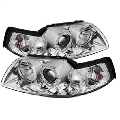 Spyder Ford Mustang 99-04 Projector Headlights LED Halo Chrome High H1 Low H1 PRO-YD-FM99-1PC-AM-C 5010452
