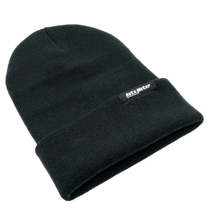 AutoMeter Black Fold Cuff Knit Hat 0443