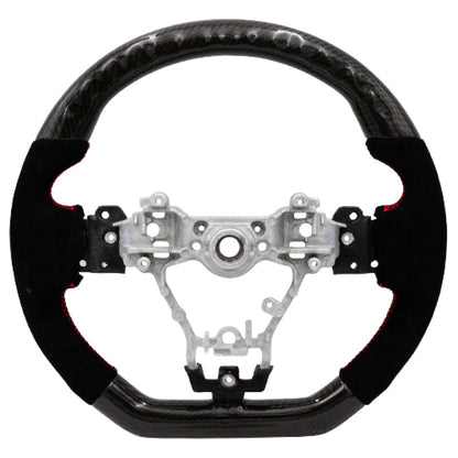 BLOX Racing 15-21 Subaru Carbon/Alcantara Steering Wheel Red Stitching BXSW-50010-R