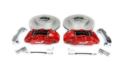 Alcon 2016+ Toyota Tacoma w/ 17in+ Wheels 352x30mm Rotors 6-Piston Red Calipers Front Brake Kit BKF1551G58