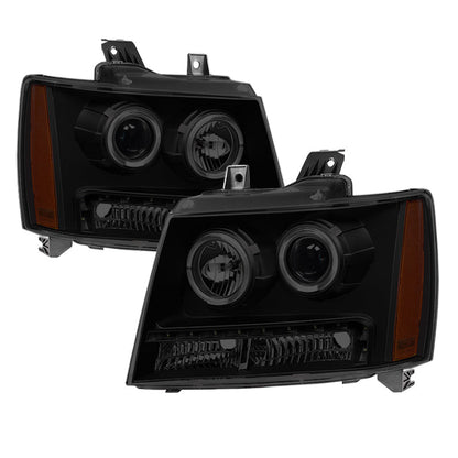 SPYDER Xtune Chevy Suburban 1500/2500 07-14 Halo Projector w/LED Headlights Smoked PRO-JH-CSUB07-LED-BSM 9030307