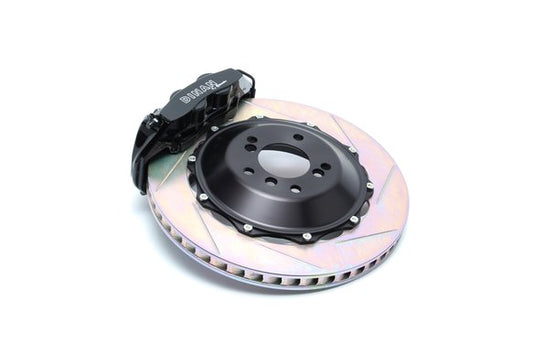 Dinan by Brembo Rear Brake Set - 2009-2015 BMW 7-Series Rear - Black Calipers - Slotted - F01/F02