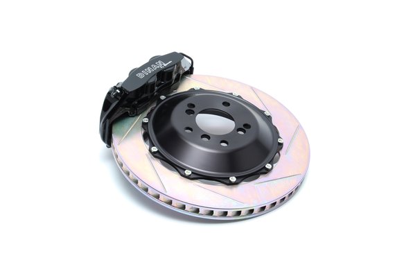 Dinan by Brembo Front Brake Set - BMW 5/6-Series Front - Black Calipers - Slotted - F06/F07/F10/F12/F13