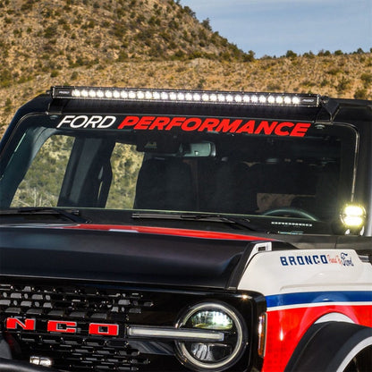 Ford Racing Ford Performance Bronco Windshield Banner - White/Red M-1820-BRR