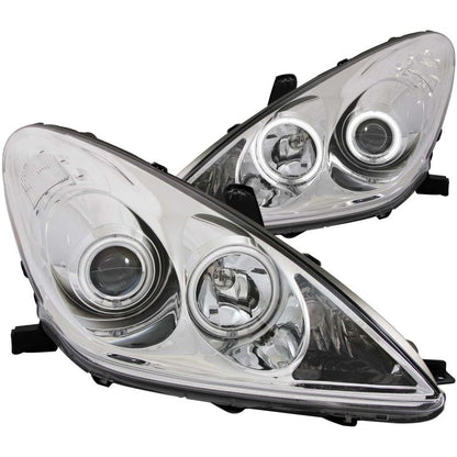 Anzo 2002-2003 Lexus Es300 Projector Headlights w/ Halo Chrome (CCFL)