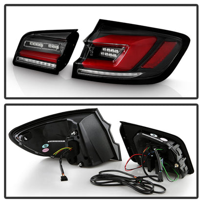 SPYDER 11-17 BMW 5 Series F10 F18 M5  Sequential Turn Signal LED Tail Light - BK ALT-YD-BMWF1011-BK 5088512