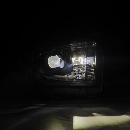 AlphaRex 14-21 Toyota Tundra LUXX-Series LED Proj Headlights Alpha-Blk w/Actv Light & Seq. Sig + DRL 880836 *Discontinued