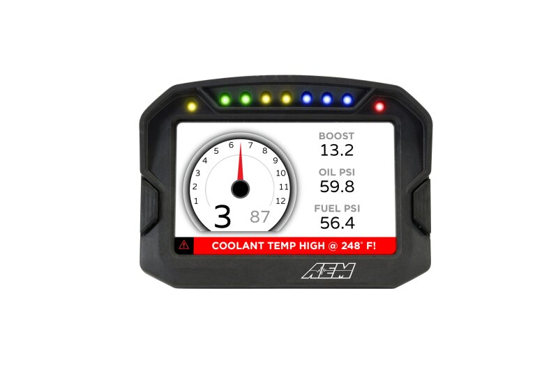 AEM CD-5LG Carbon Logging Digital Dash Display w/ Internal 10Hz GPS & Antenna