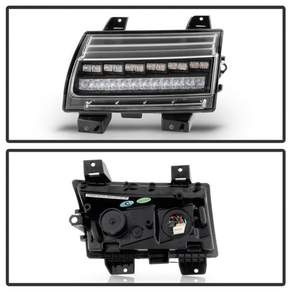 Spyder Jeep Wrangler 2018-2019 ( LED Model Only) LED Front Bumper Lights - Sequential Signal - Black 5086808