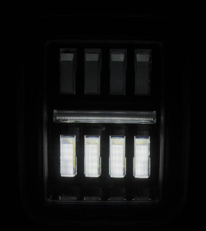 AlphaRex 19-24 Jeep Gladiator JT Nova-Series Prismatic LED Tail Lights - Black-Red 602070 *Discontinued