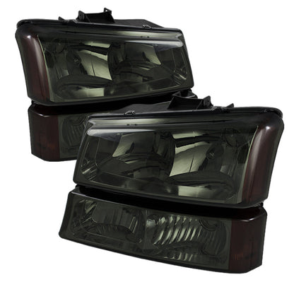 SPYDER Xtune Chevy Silverado 2500HD 03-06 Crystal Headlights w/ Amber Lights Smoke HD-JH-CSIL03-AM-SM-SET 5064523